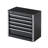 Tool Box 8.6-inch Portable Metal Tool Box with 5 Drawers Tool Organizer Black