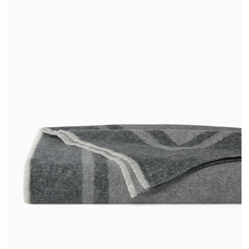 Viletta Quilted Throw Blanket, Charcoal/Lunar