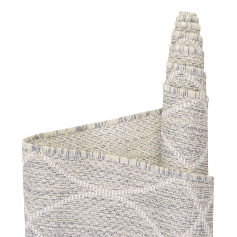 Tapis treillis d'extérieur gris clair, Tapis de couloir 2 pi x 6 pi