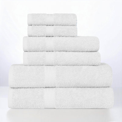 100% Cotton Lightweight Quick-Drying Absorbent 6-Piece Towel Set