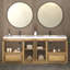 Meuble-lavabo autoportant de 83,8 po avec double lavabo en acrylique renforcé Monterey-672191083