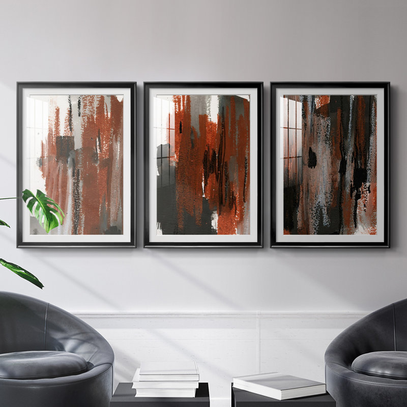 «Loft Pastel V», reproduction encadrée de qualité supérieure - prête à être accrochée, H 42,5 po x l 91,5 po x P 2,5 po