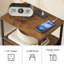 Side Table End Table with Built-In Outlets