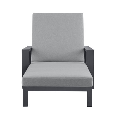 Hoyt 35'' Outdoor Metal Chaise Lounge