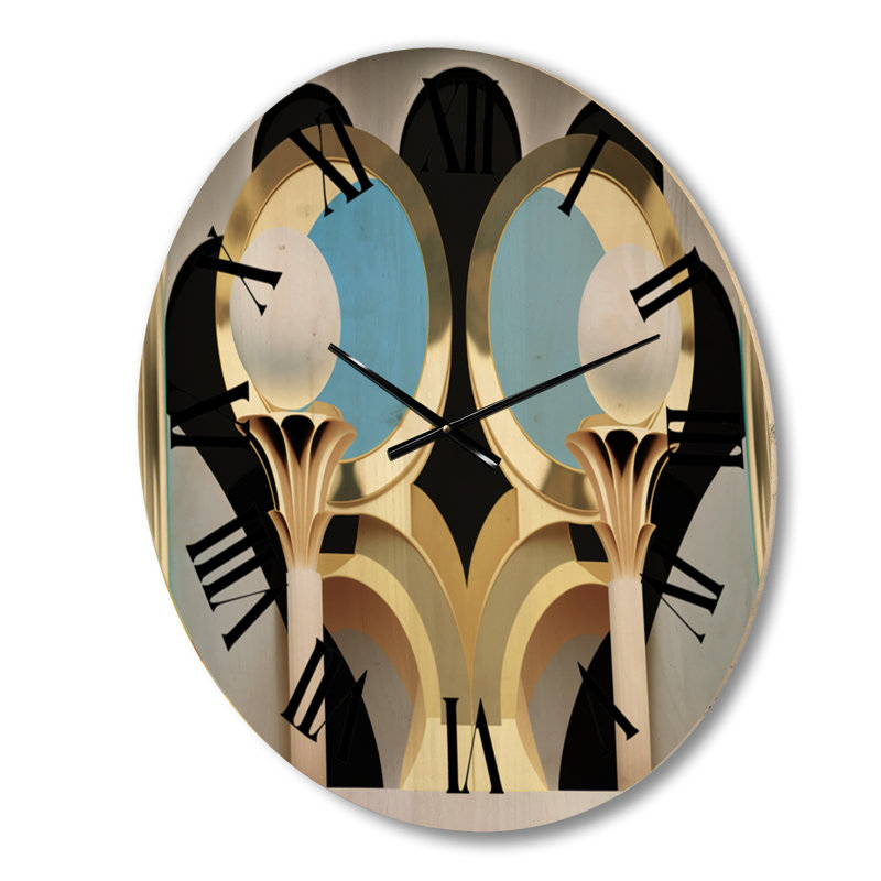 Horloge murale surdimensionnée en bois, Moyenne