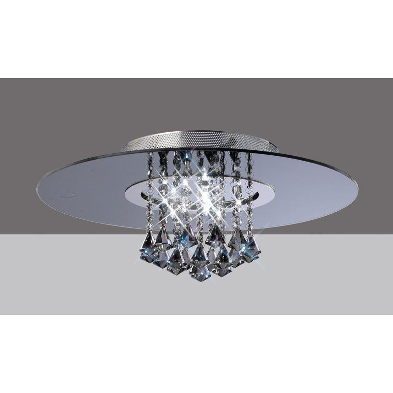 Lopez Flush Mount, 8 Light, Smoked Mirror
