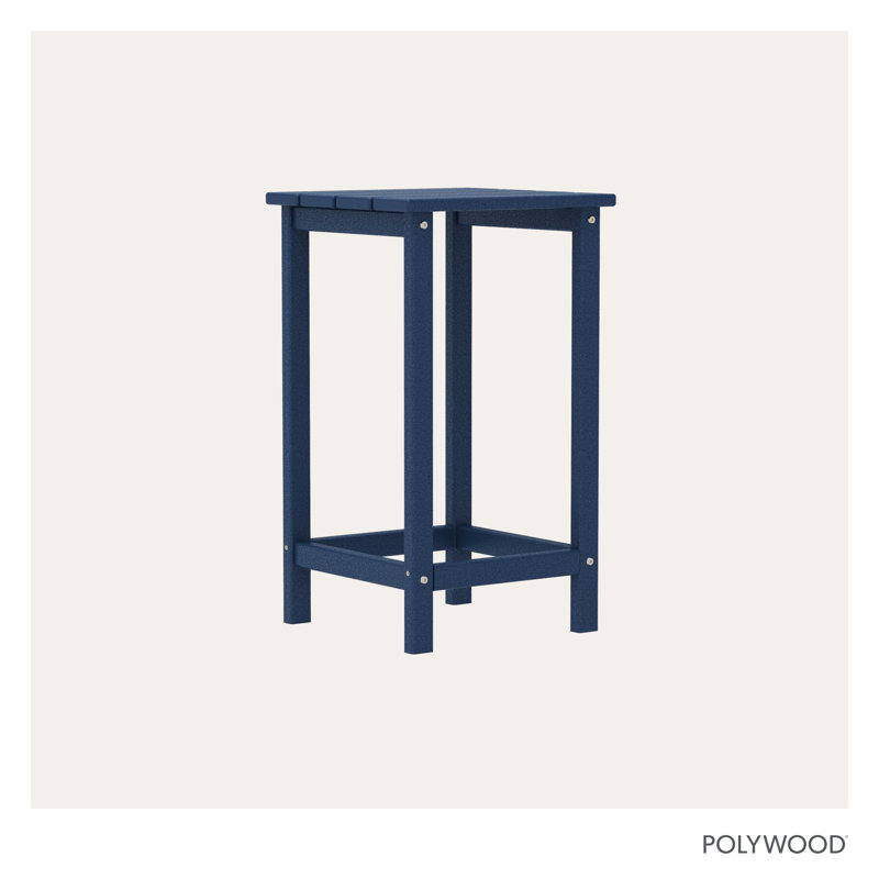 POLYWOOD Long Island 26" Counter Side Table, Navy