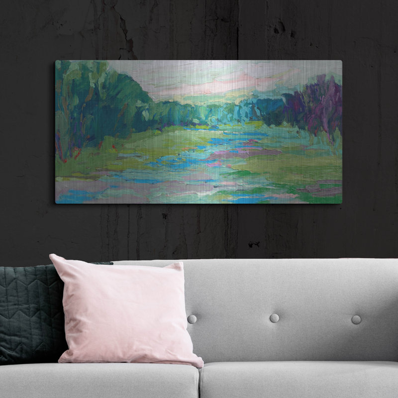 " Spring Fed Creek " by Jane Schmidt, 24" H x 48" W