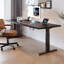 Bureau rectangulaire en bois massif noir-130155123