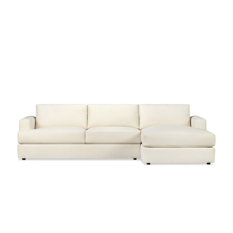 Canapé modulaire 2 pièces Cayden, Toile bleu marine Sunbrella®, Orienté à droite