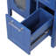 Meuble-lavabo bleu 24 po avec lavabo, tablette réglable, deux tiroirs, porte, porte en bois massif et matériau moderne-1907805288