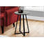 Table d'appoint élégante et moderne avec plateau en stratifié gris et structure en métal à base en X durable pour le salon et la chambre à coucher