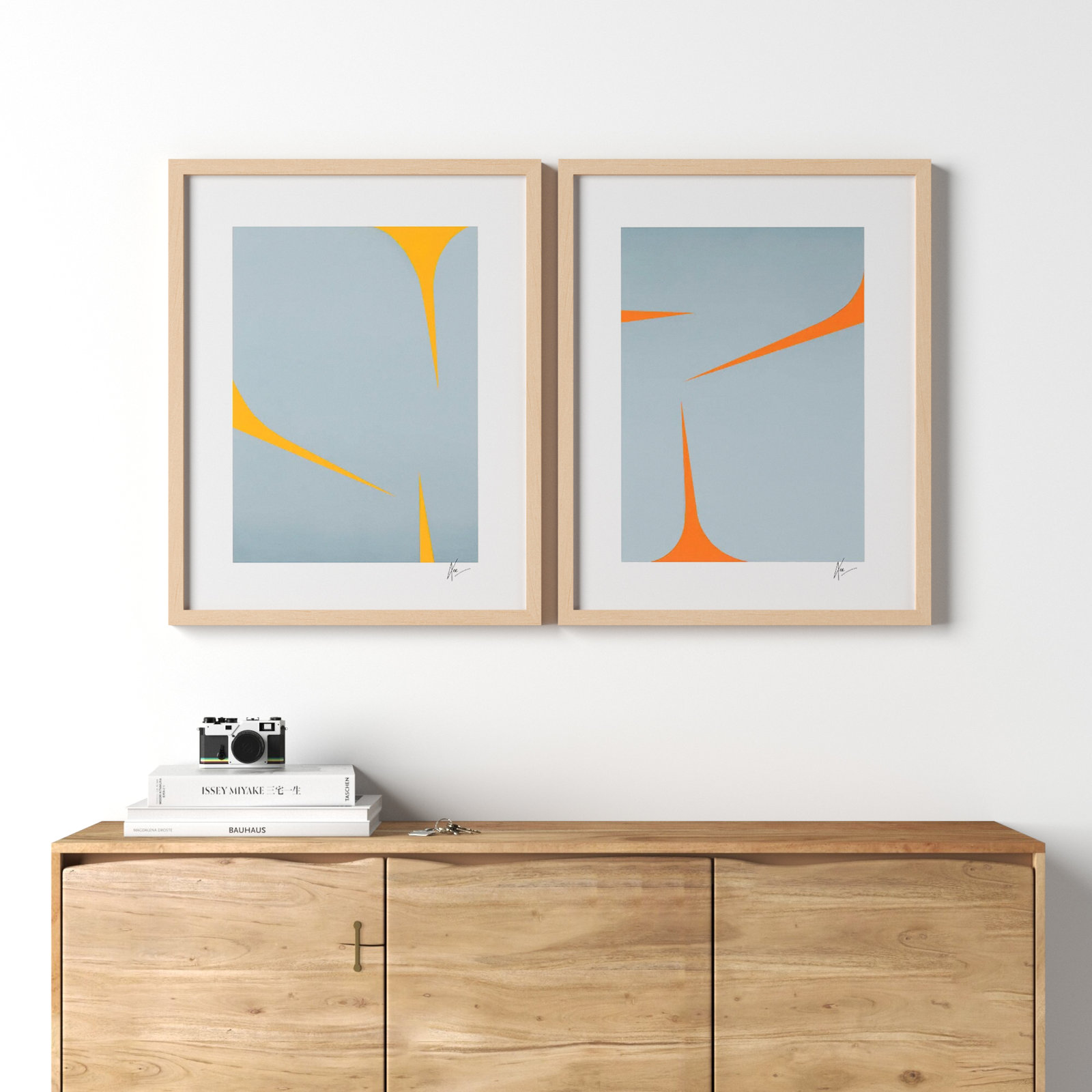 Clouds. Set Of 2 by Lee Lessem, 30" W x 38" H, Beige