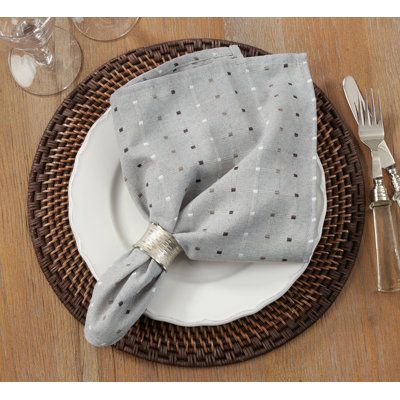 Clarkston Cotton Embroidered Square Napkin