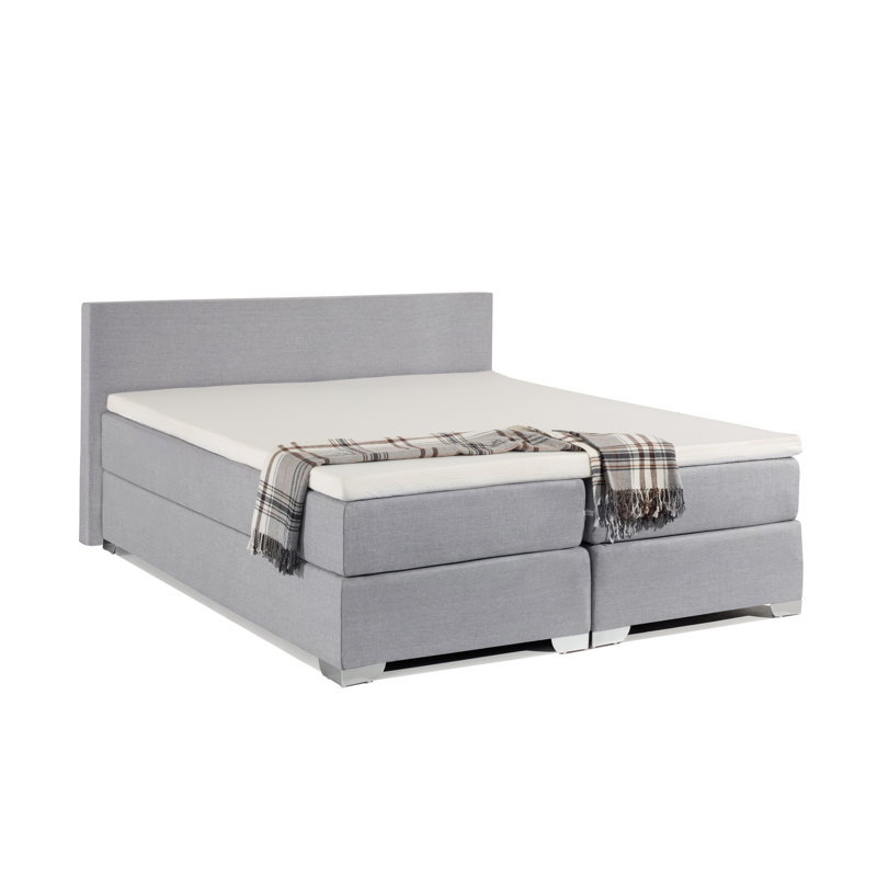 Théo Divan Bed Base, Light grey, European King Size (160 x 200 cm)