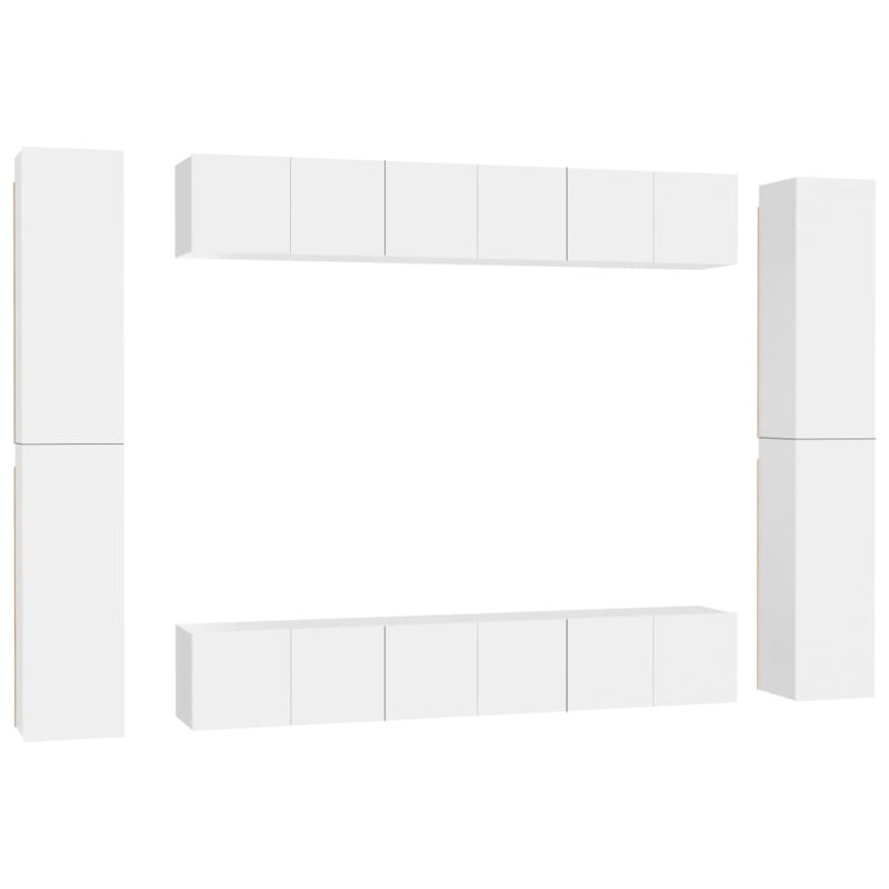 TV Cabinet White Engineered Wood