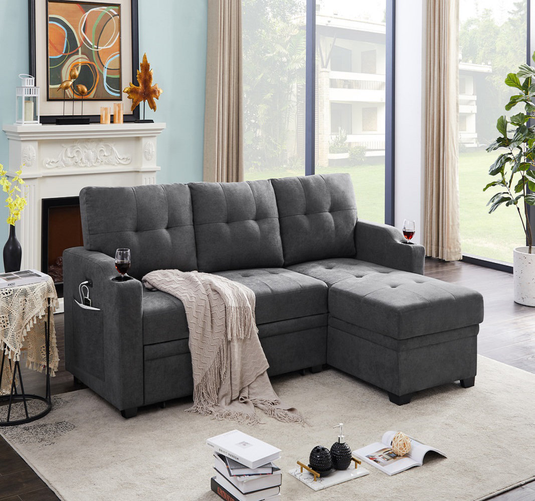 Barato 83 Wide Convertible Sofa