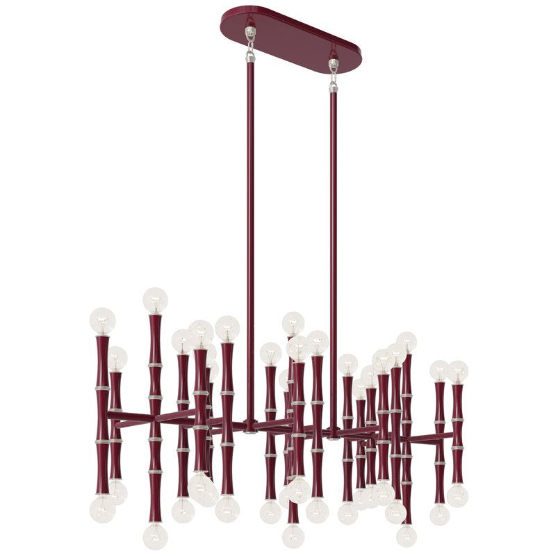 Luminaire suspendu Kane, Prune sucrée / nickel poli