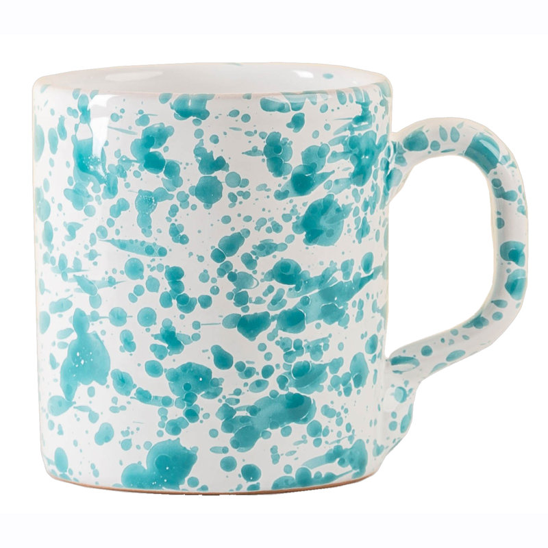 Grande tasse tachetée Taverna, cobalt, ensemble de 4, Bleu clair