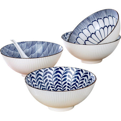 4PC RAMEN BOWL SET WITH SPOON