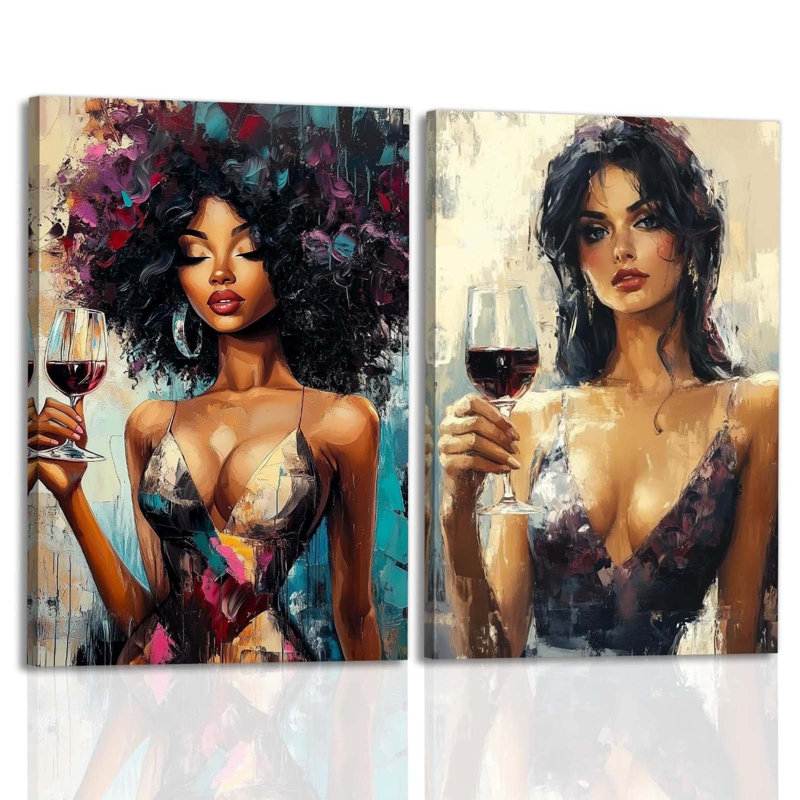 2 Piece Wrapped Canvas Wall Art, 60 cm H x 40 cm W