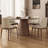 Vintage solid wood table and chair combination