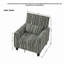 Chaise d'appoint moderne avec accoudoirs, fauteuil rembourré confortable pour le salon, fauteuil rayé avec garniture cloutée, idéal pour la maison et le bureau-1748014097