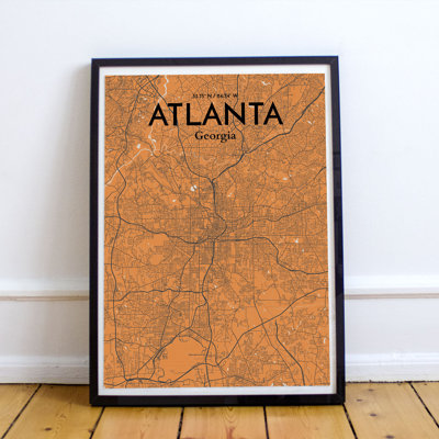 Atlanta City Map - No Frame Print