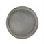 Table basse en fer martelé avec base en forme de sablier au fini argent poli, carré de 24,5 po