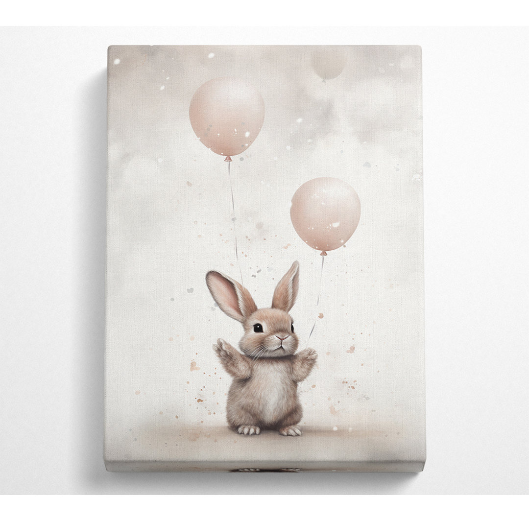 Bunny Balloon - Kunstdrucke auf Leinwand - Wrapped Canvas