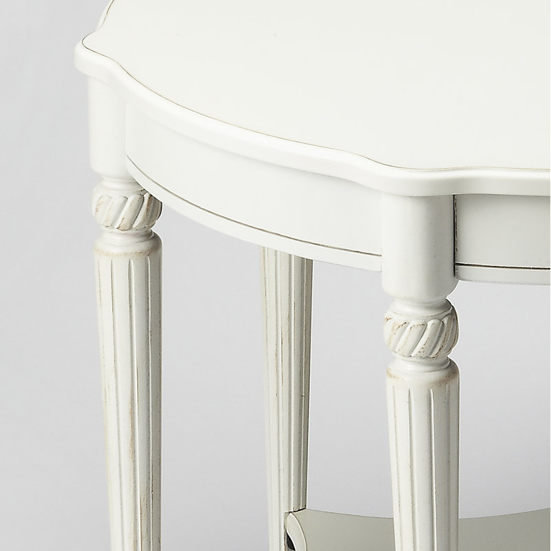 Bainbridge Round Side Table, Cottage White