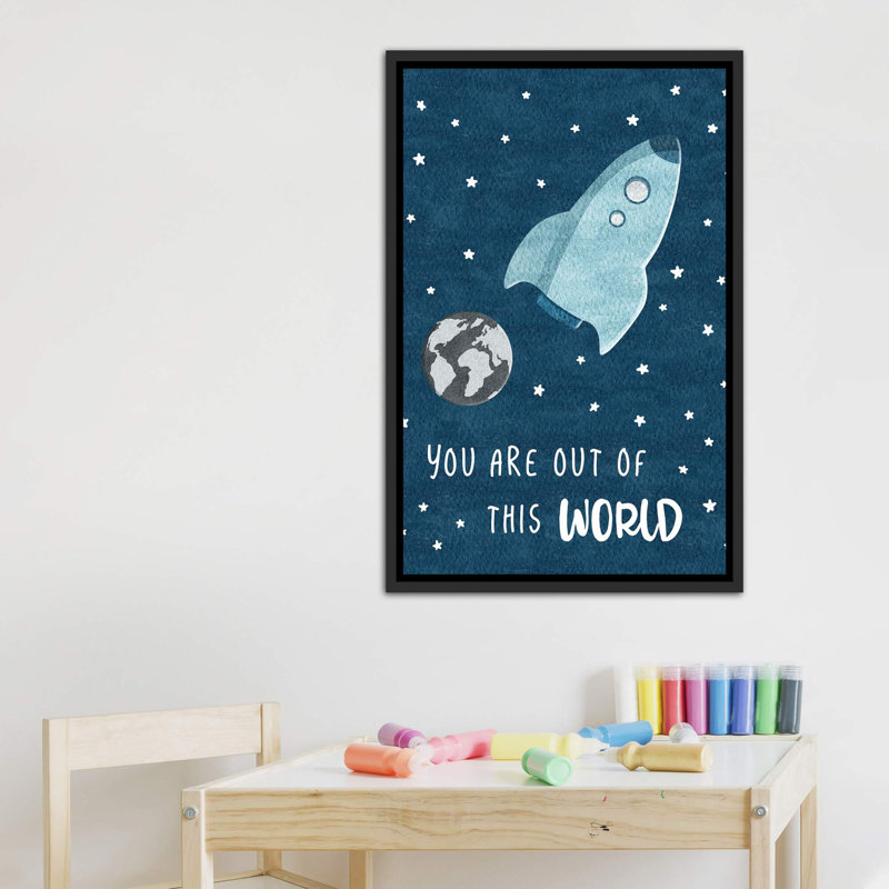 « out of the world », art, H 40 po x l 26 po x P 1,5 po, Toile avec cadre noir patiné