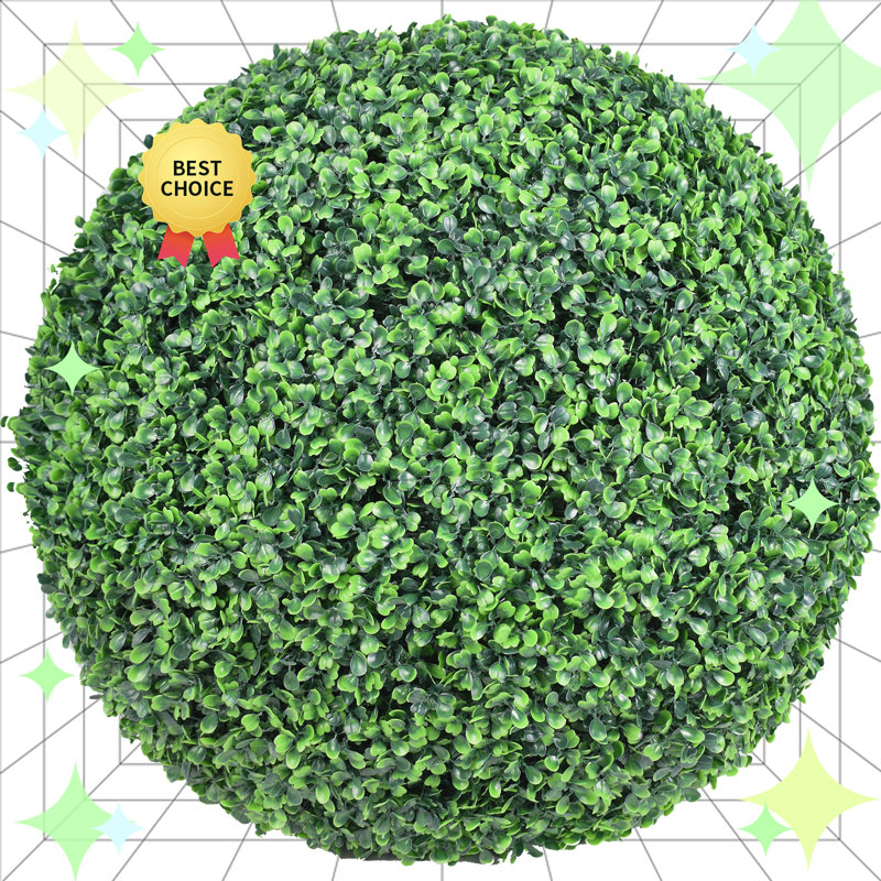 Boule de topiaire artificielle en buis, H 22 po x l 22 po x P 22 po, 1