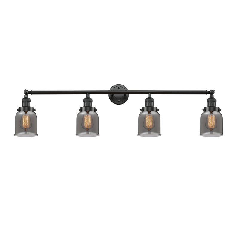 Bell - Éclairage pour meuble-lavabo 4 lumières 42 po, DEL, Plaqué couleur fumée, Bronze frotté à l'huile