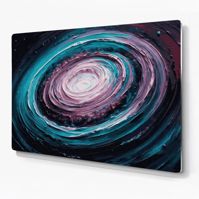 Space Ring Nebula Gray Metal Wall Art