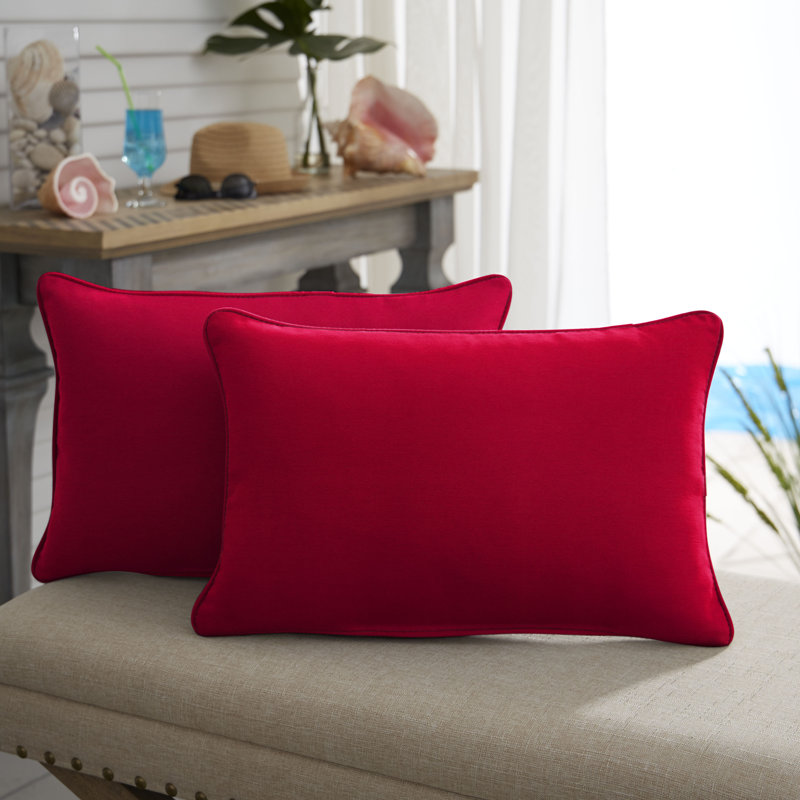 Outdoor Reversible Throw Pillow, 12" x 24"