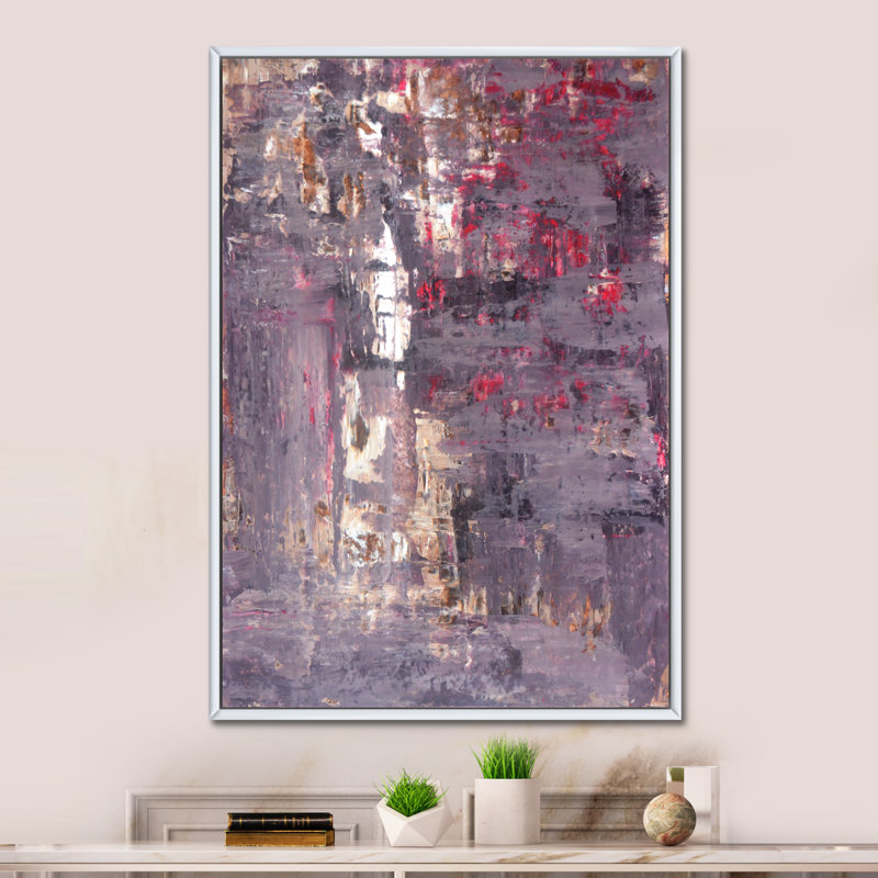 Art moderne gris et bleu II 2PT47737, H 36 po x l 24 po x P 1 po, Cadre blanc