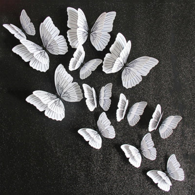 24 pcs 3D Butterfly Wall Decoration Removable Butterfly Decoration For Room Decoration Butterfly Decals Birthday Party Decoration Bedroom Butterfly Stickers Magnets