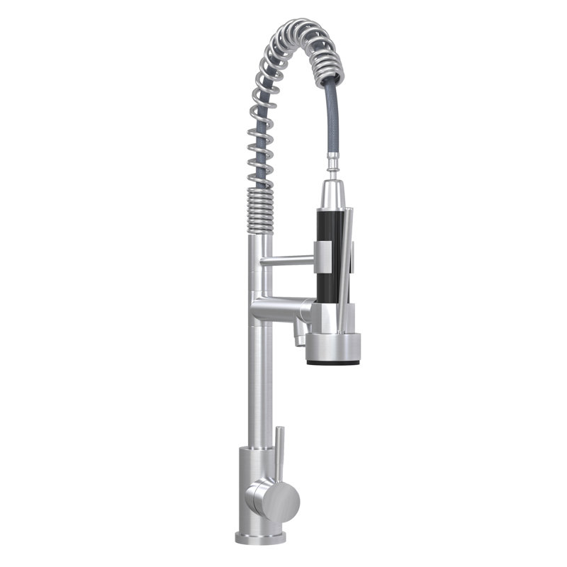 Bathroom And Residential Faucet - Brushed Nickel, Made From Stainless Steel 304 Nickel Kitchen Sleek Modern Style, Crafted With