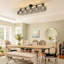 5 - Light 110cm Farmhouse Metal Dimmable Flush Mount