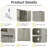 Oak Tall Storage Cabinet With Adjustable Shelves, Large Flip-Out Basket & Enclosed Cabinets-975575679