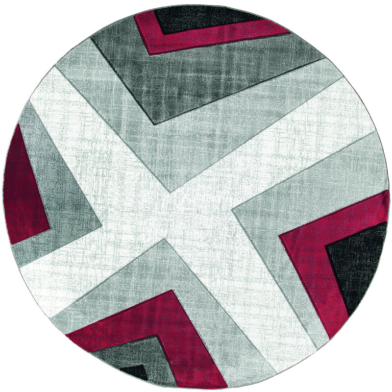 Zonia Synthetic Abstract Indoor Rug, Round 7'10"
