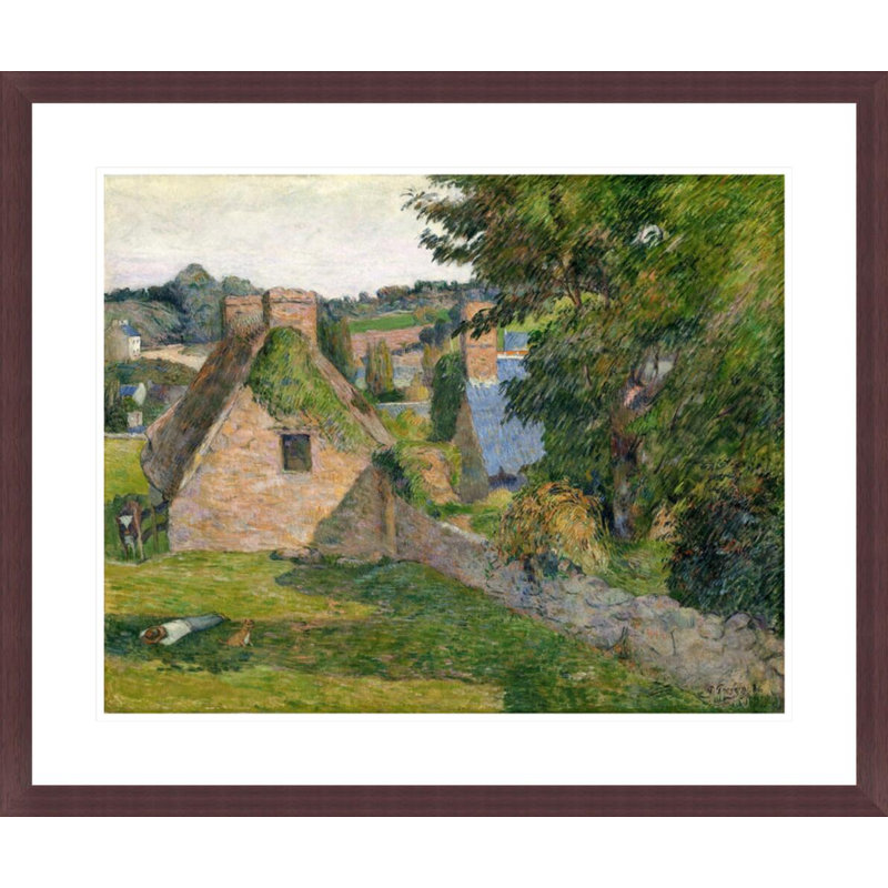 «The Field of Derout-Lollichon» par Paul Gauguin - Estampe numérique encadrée, H 23,5 po x l 28 po