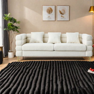 Canapé modulaire à assise profonde en tissu de compression de 81 po