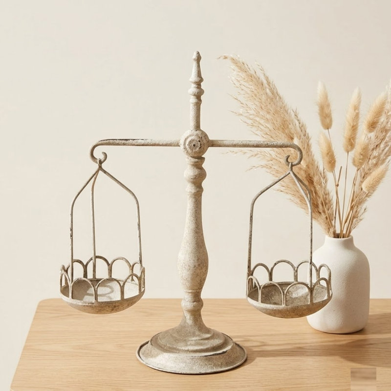 Blue Metal Decorative Scales, Cream