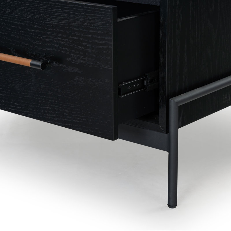 Chandri 2 - Drawer Nightstand, Brown/Black