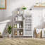 Armoire de salle de bain en bambou avec tablettes et porte - Rangement polyvalent pour salle de bain, cuisine, salon