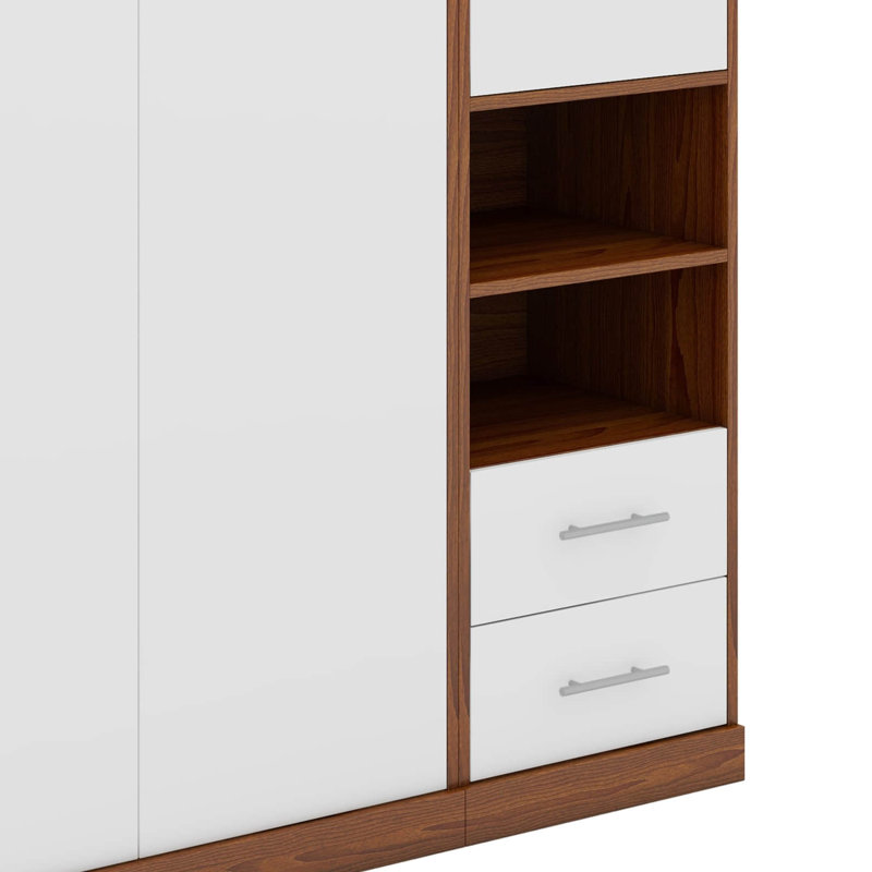 Lit escamotable simple avec armoire, Lit simple