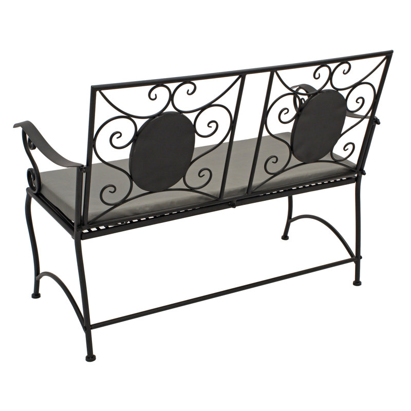 Rachit Steel Outdoor Bench, Grey