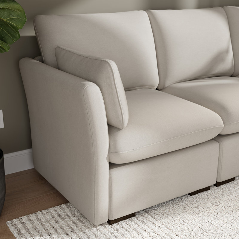 Stedman Modular Accent Chair, Living Room Furniture, Mist Taupe